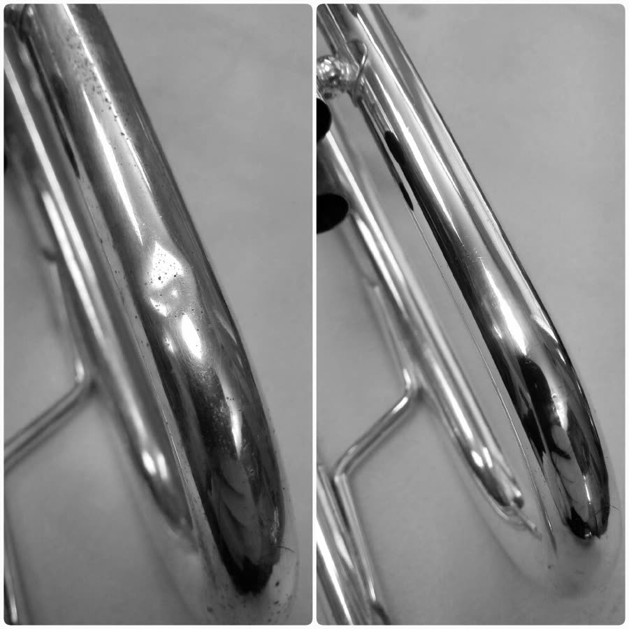 Suwak puzonu – wyrównanie po deformacji – naprawa instrumentów dętych